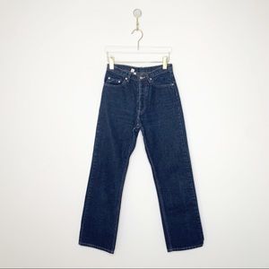Thomas Burberry High Waist Straight Leg Jeans